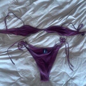 Purple/Maroon XXS Triangl Bikini Set